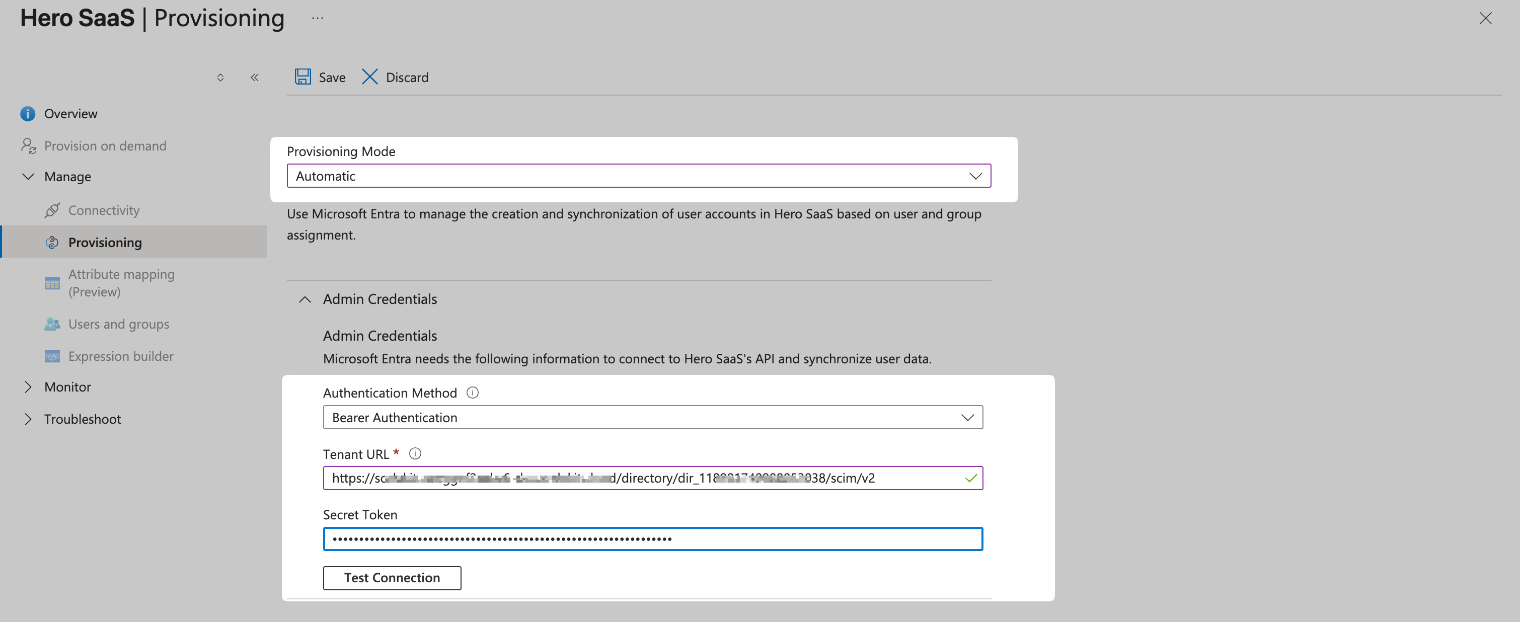 Setup Provisioning Mode and Admin Credentials.