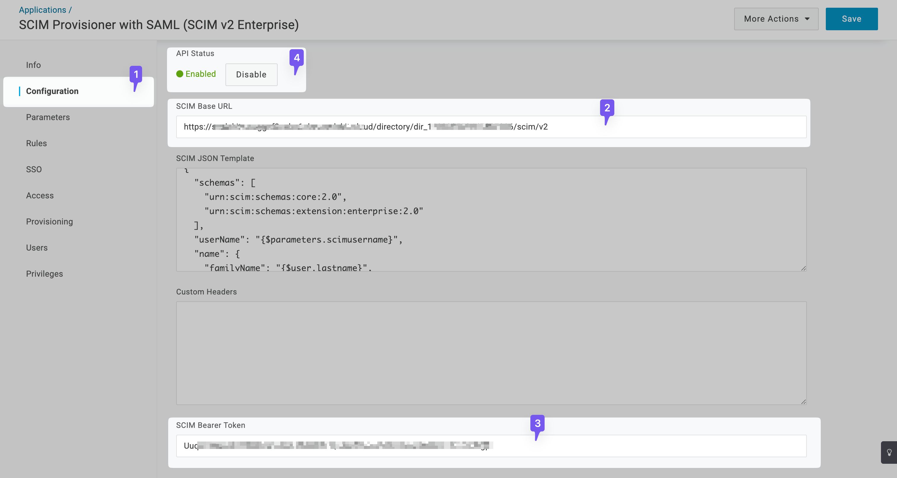 Configure credentials in the OneLogin dashboard.