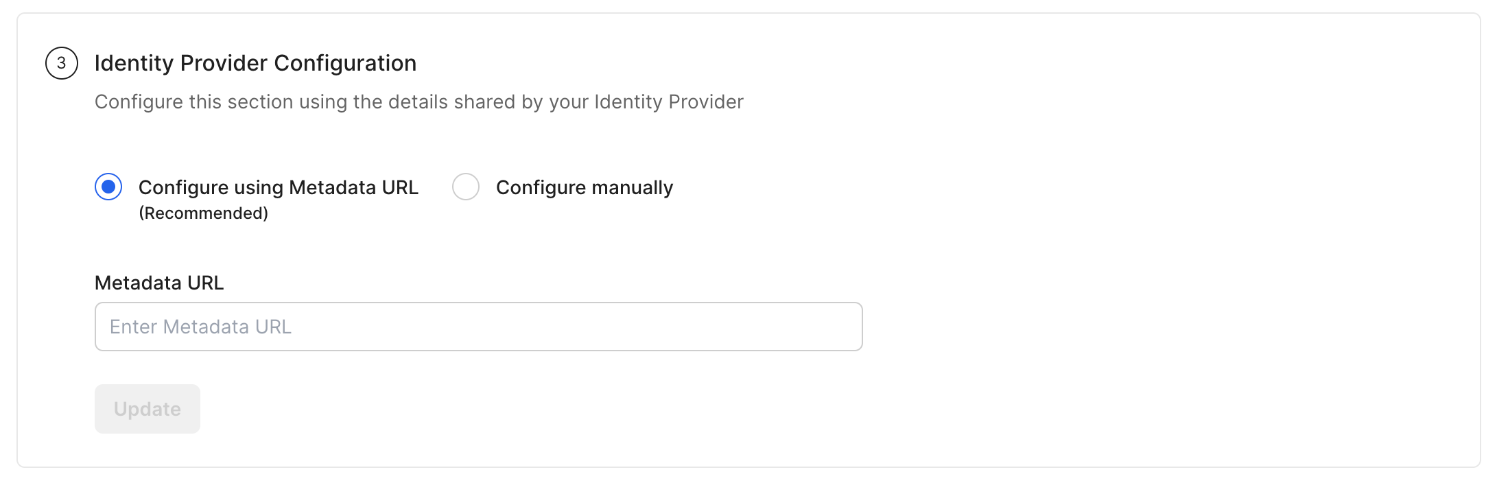 Paste Issuer URL on SSO Configuration Portal