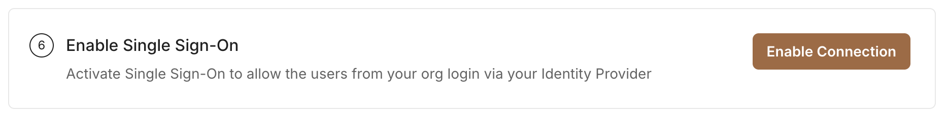 Enable connection