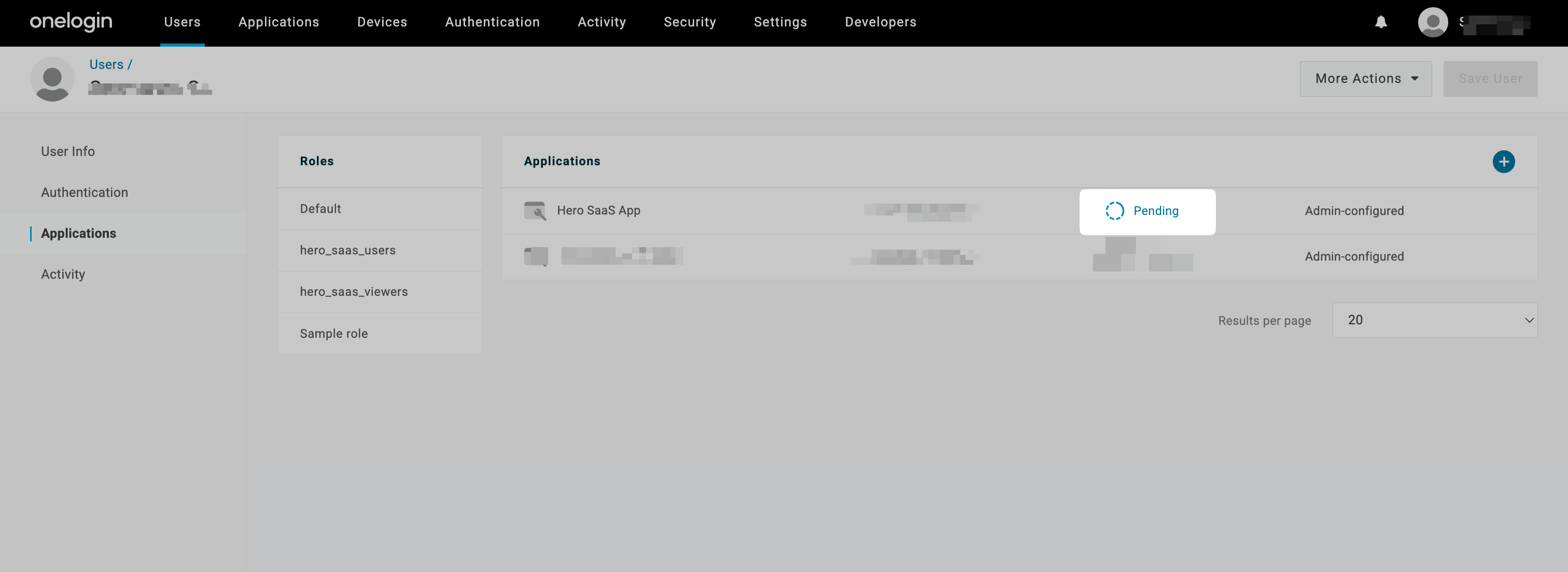 Provision user to SCIM application.
