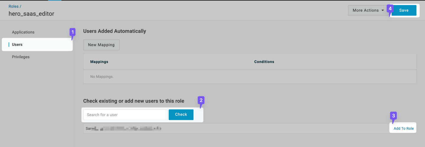 Add users to the new role.