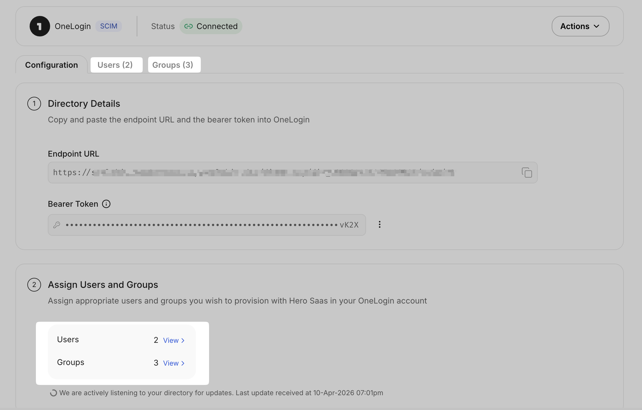 Verificy SCIM integration.