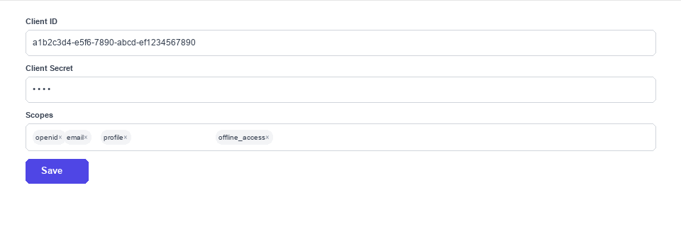 Add credentials in Scalekit dashboard