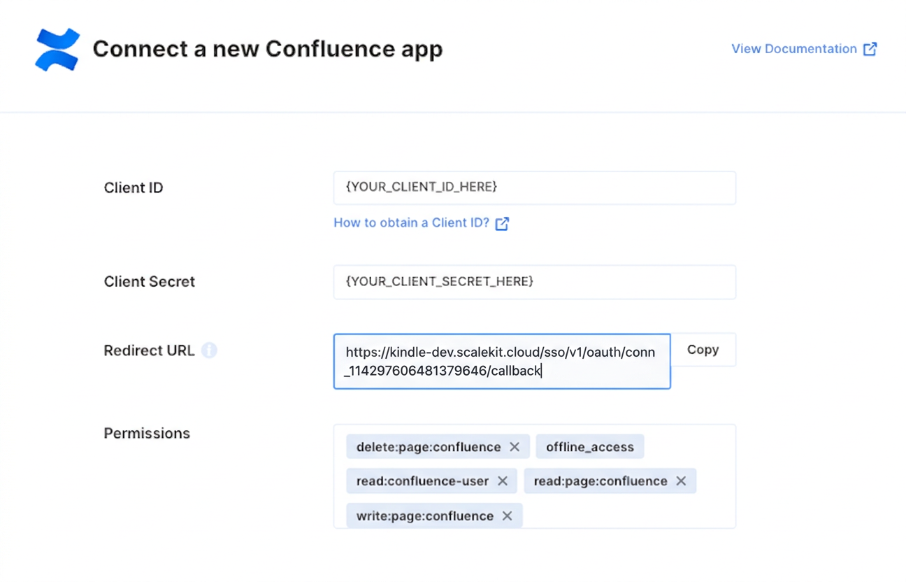 Add callback URL in Atlassian Developer Console