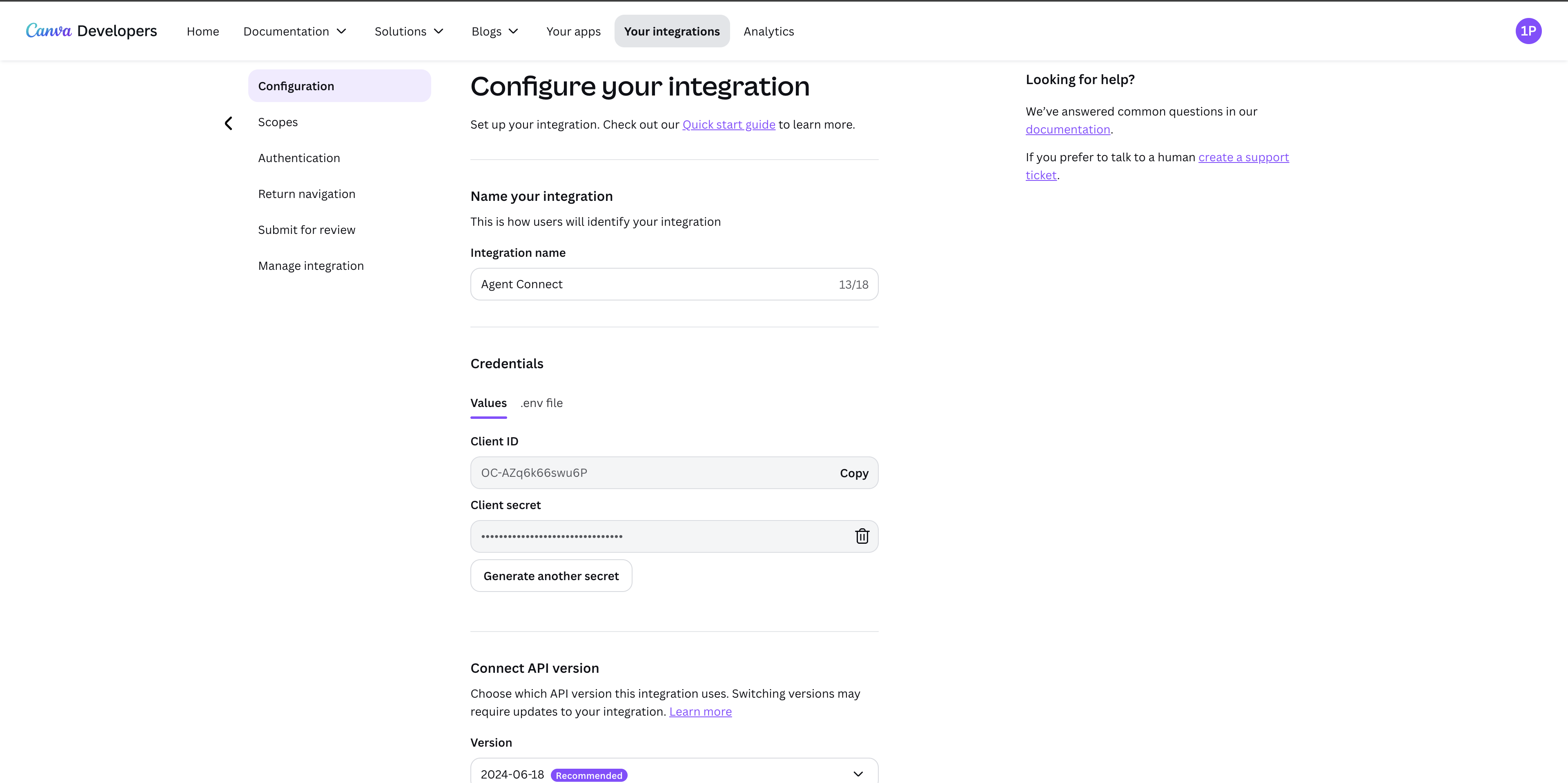Configure your Canva integration