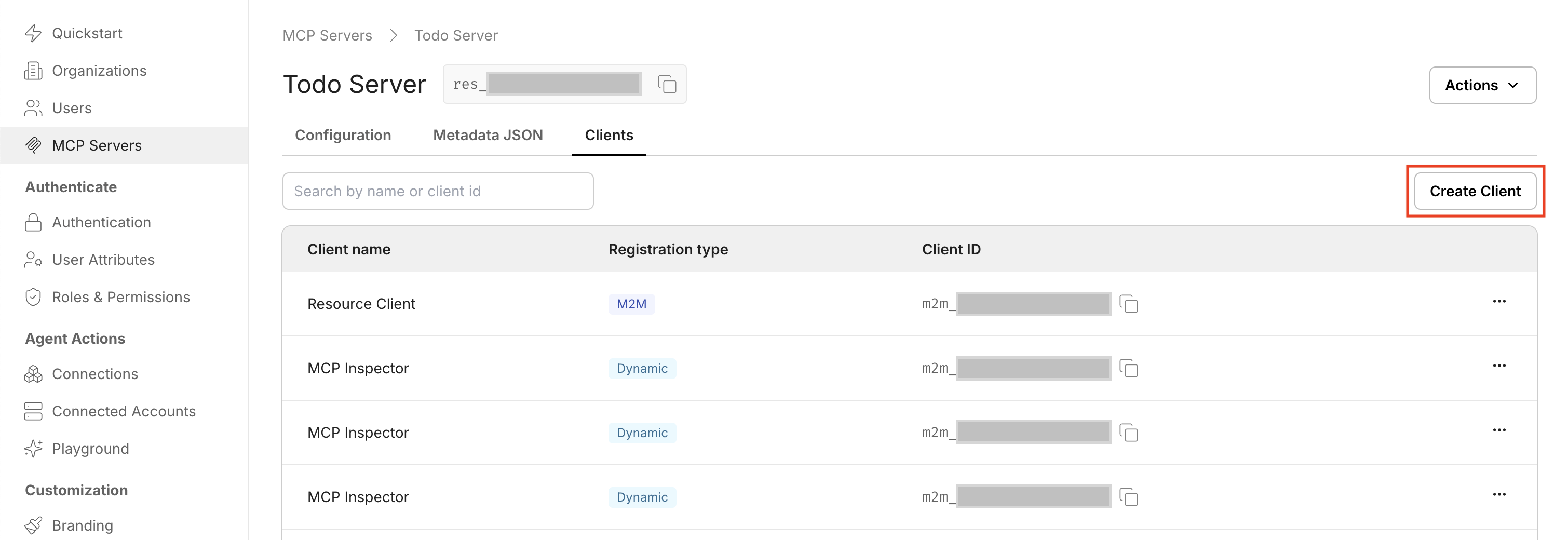 Create client placeholder