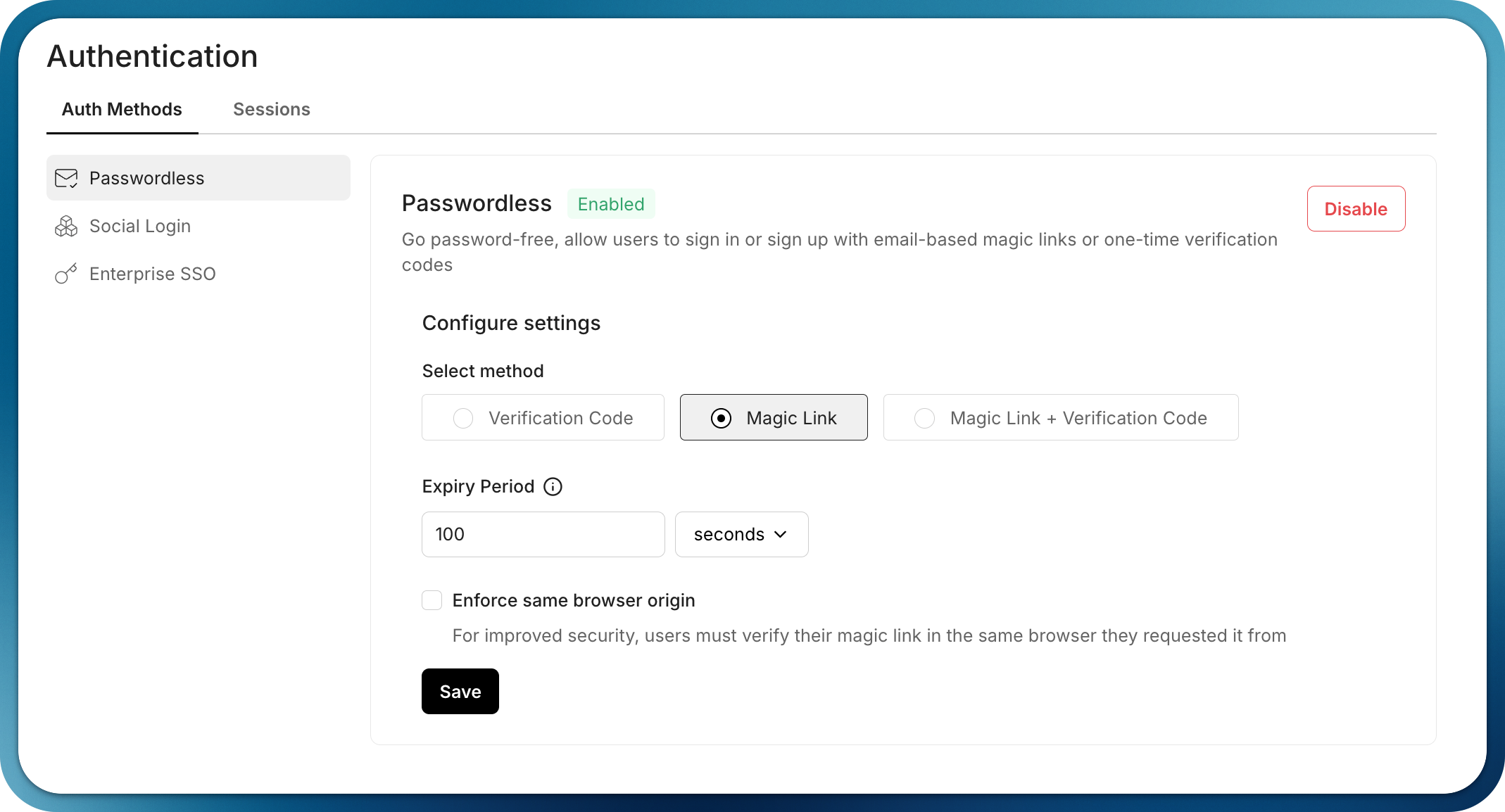 Placeholder for Passwordless Flow