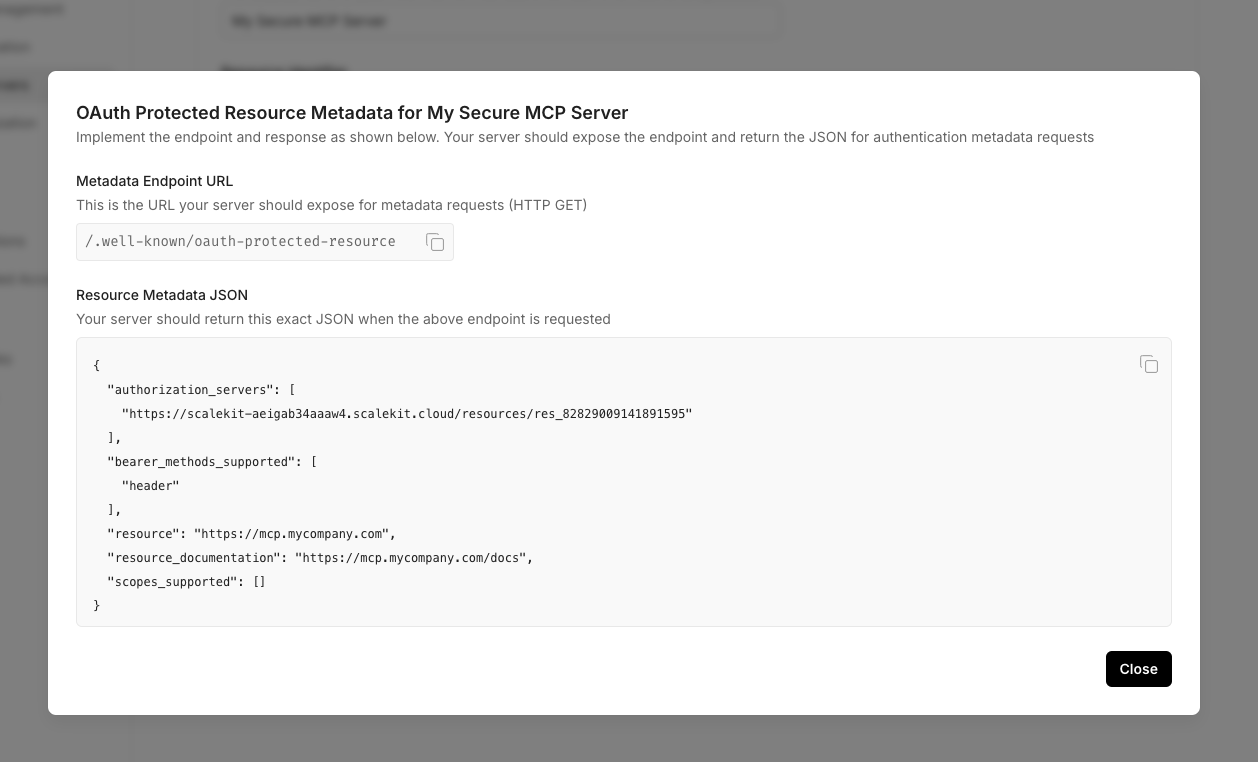 Resource Metadata Information