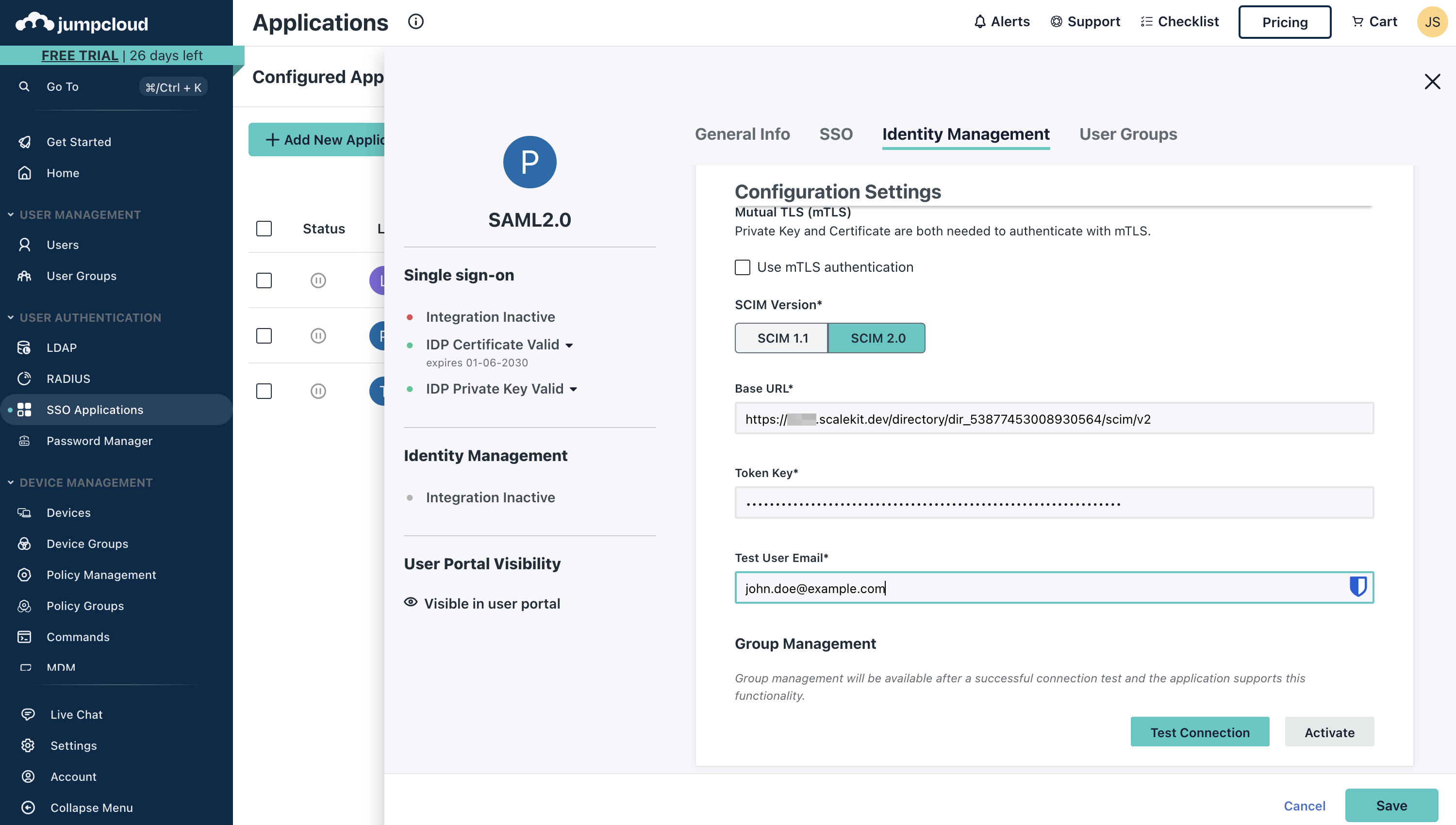 Configure Application
Settings