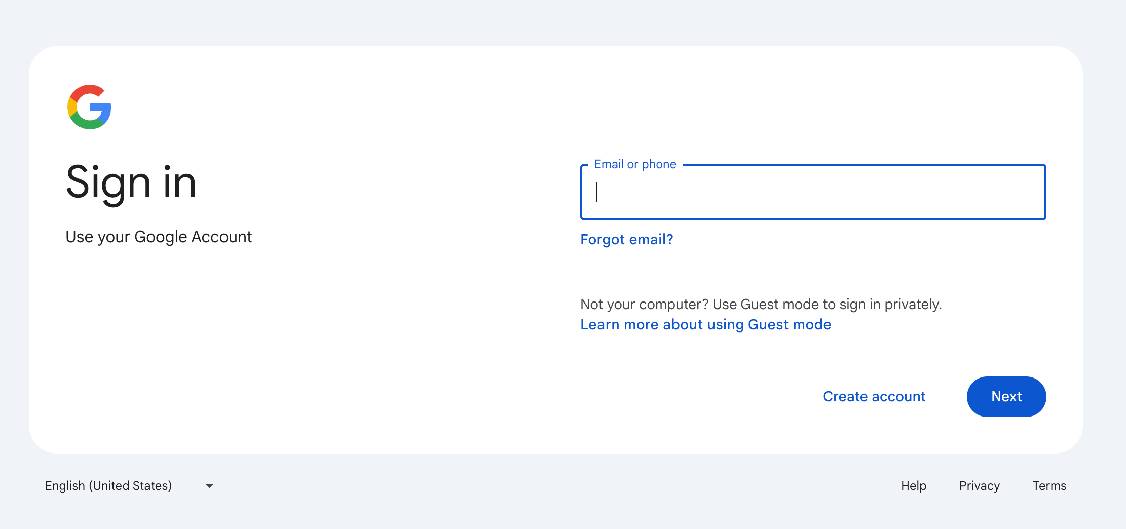 Identifier first Login
Page